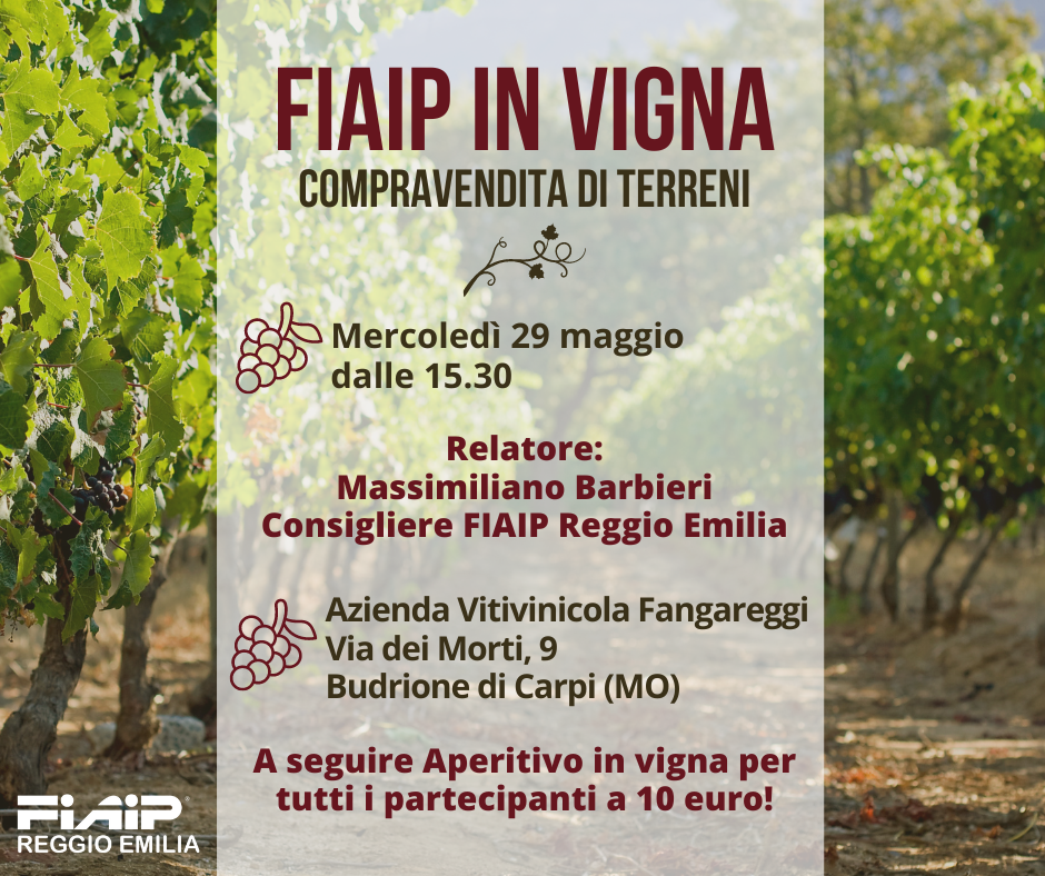 A Carpi, “Fiaip in vigna!” presso l’azienda vitivinicola Fangareggi: corso di formazione sui terreni agrcoli