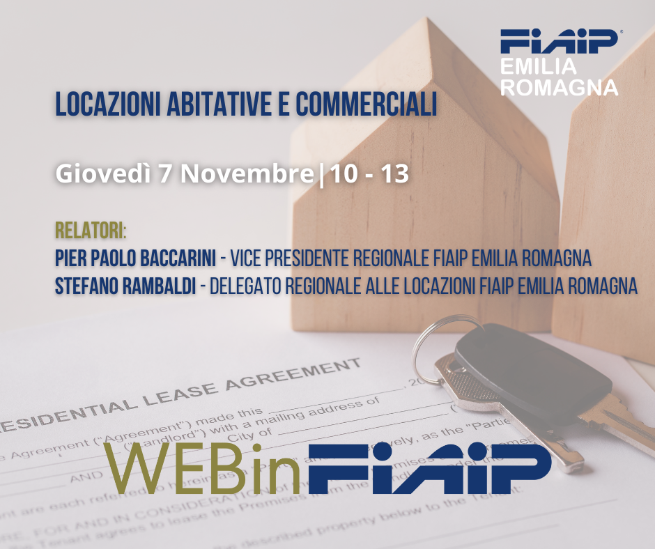 WebinFIAIP Emilia Romagna sulle Locazioni abitative e commerciali