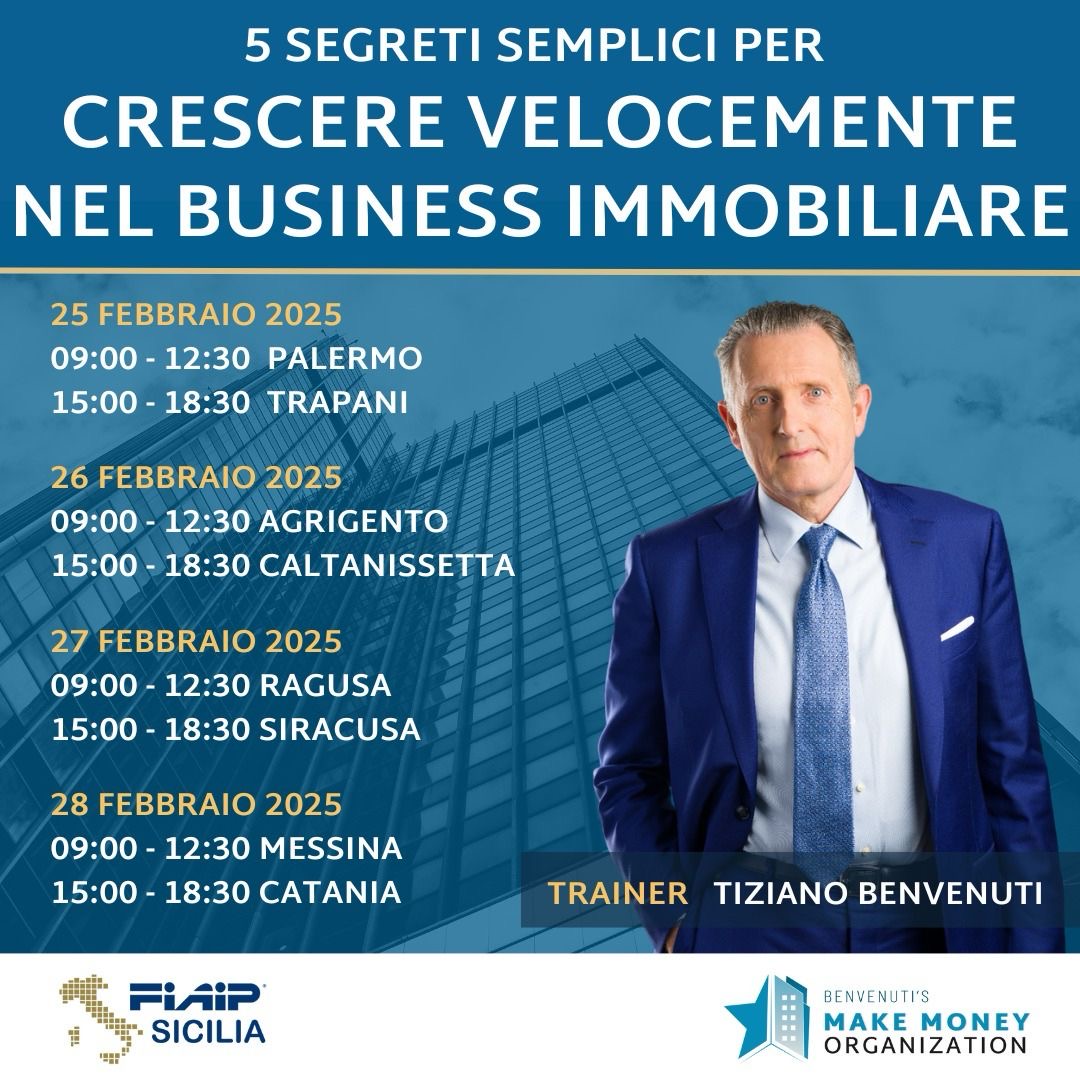 FIAIP Sicilia scommette sulla formazione e riparte dal business immobiliare con M.M.O.